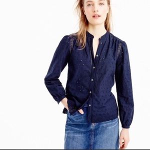 J. Crew Eyelet Blouse